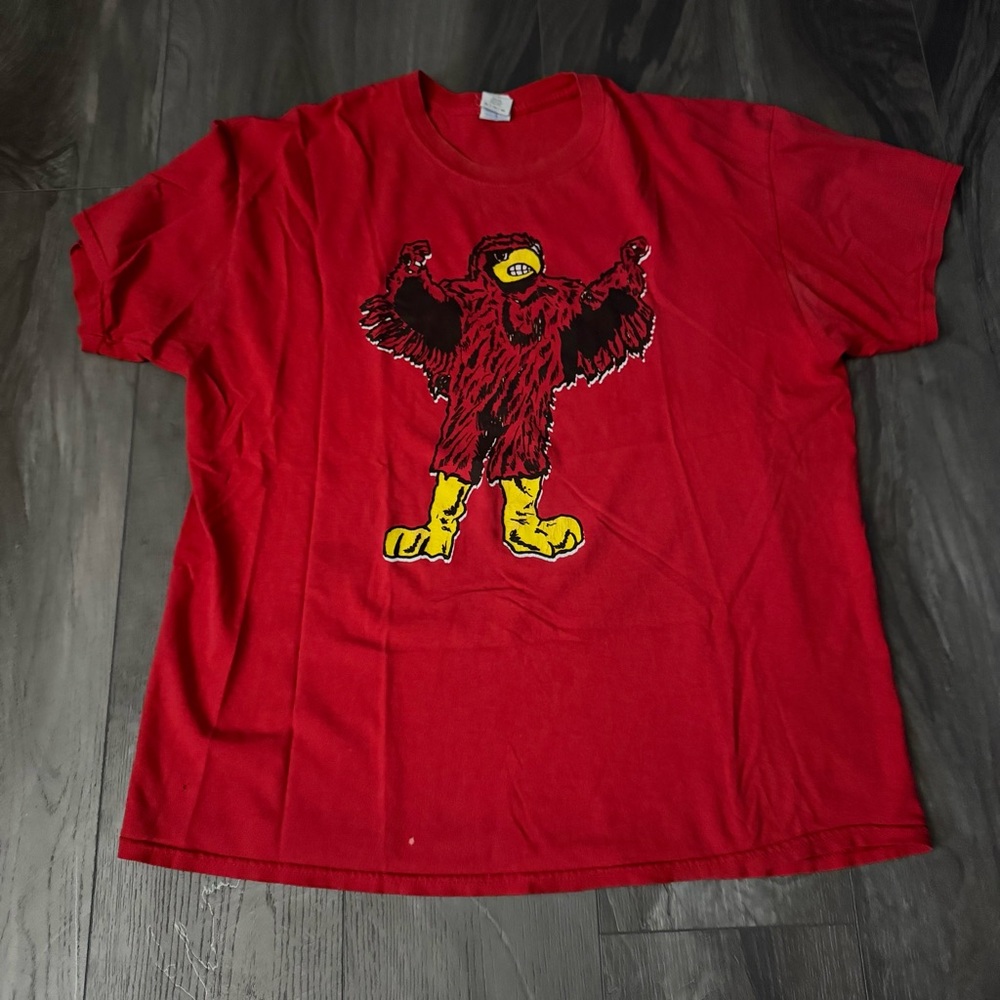Louisville Cardinals Large Red T Shirt NCAA Cards Short Sleeve Shirt UofL